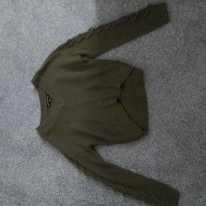 Medium Dark Green Knitted long sleeve